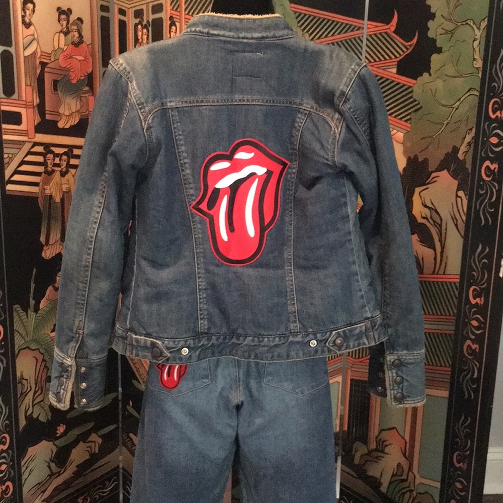 LEVI ROLLING STONES JEAN JACKET W/WOOL LINING